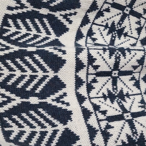 Skyr Mens Large Vintage Wool Sweater Green Ivory Nordic Knit 80s Warm Winter - Picture 4 of 5